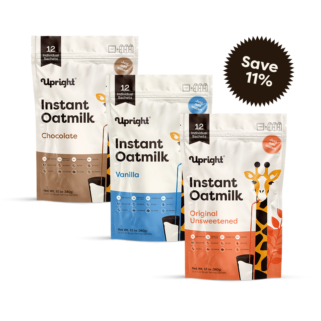 High-Protein Instant Oatmilk - Variety 3 Pack (Single Serving Format)