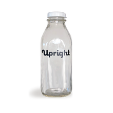 Load image into Gallery viewer, Upright glass milk bottle
